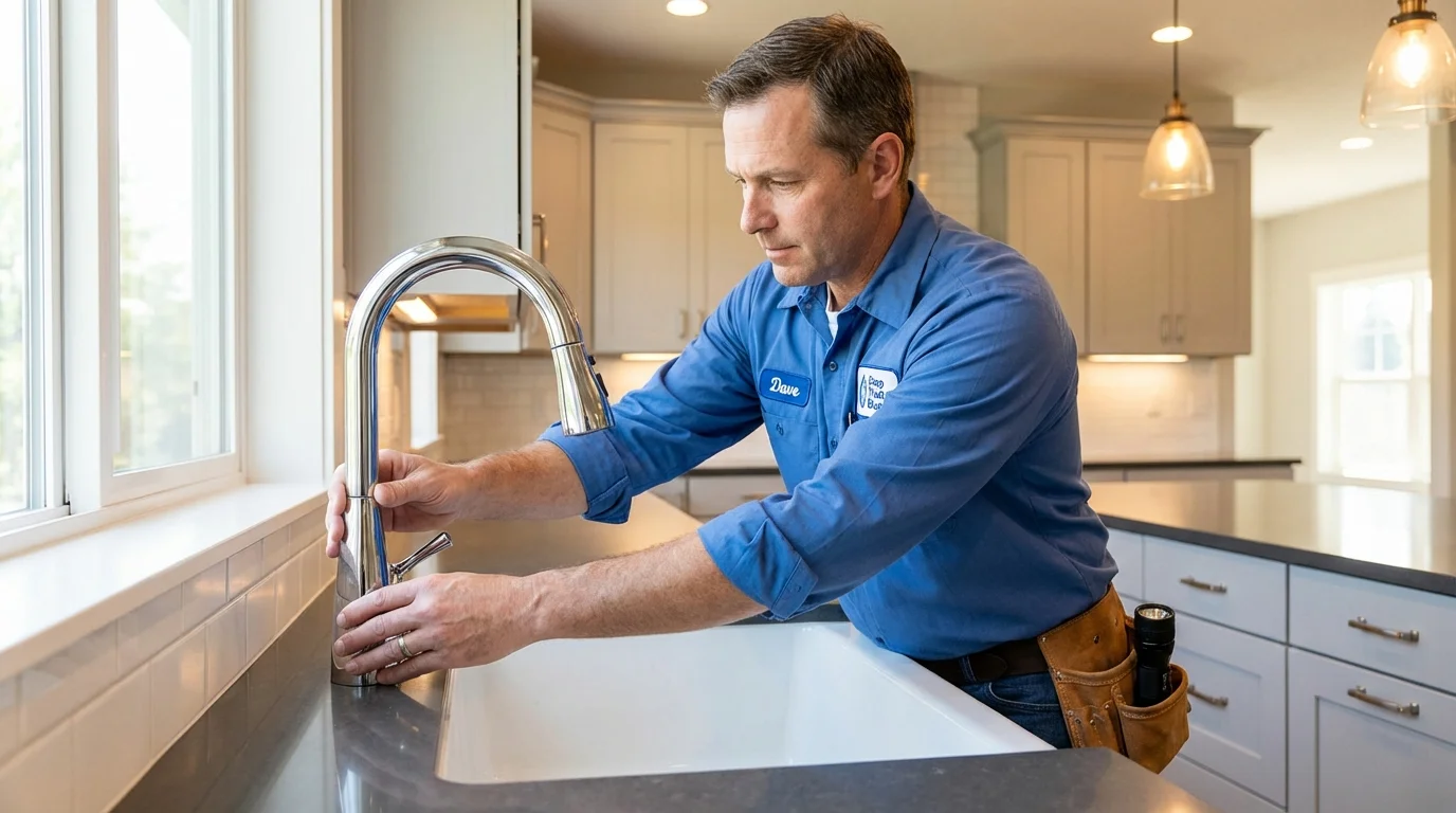 Kitchen faucet installation by Johns Plumbing LLC in Hot Springs